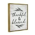 thumbnail image 5 of Stupell Industries Thankful & Blessed Rustic Wheat Sprig Motif Graphic Art Metallic Gold Floating Framed Canvas Print Wall Art, Design by Lettered and Lined, 5 of 5