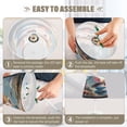 thumbnail image 3 of Table Lamp Small 5.9x10.8 Inches Table Lamps Night Light Tools & Home Improvement Bedroom Lamp Guest Room Lamp Study Lamp Office Lamp Cartoon Rabbit in Blue, 3 of 7