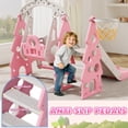 thumbnail image 5 of KORIMEFA 4-in-1 Kids Slide and Swing Set, Indoor and Outdoor Playground Toddlers 1-4 Years, Includes Slide, Swing, Basketball Hoop, and Climber, 5 of 8