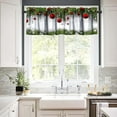 thumbnail image 4 of Christmas Snowflake Kithen Curtains Valances for Windows,Balls Bow Merry Xmas Holiday Window Treatment Valances for Kitchen Living Room Cafe Decor 54''x18'', 1 Panel, 4 of 6