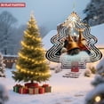 thumbnail image 3 of Metal Hanging Christmas Tree - Shaped Wind Decorations - Elegant Garden Spinners with Festive Patterns for Yard and Holiday Decor, 3 of 7