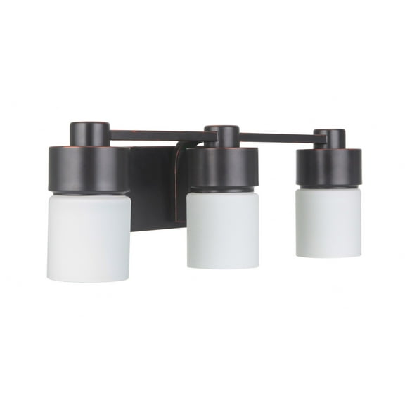 12322FB3 Craftmade Lighting District 3 Light Transitional Bath Vanity in Transitional Style - 22.25 inches wide by 7 inches high-Flat Black Finish