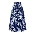 thumbnail image 3 of jinghuiyue Womens Floral Print Tiered Midi Skirts High Waist Flowy Ruffle A-Line Casual Summer Skirt M, 3 of 7
