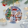 thumbnail image 2 of hulanddfd Snowman Ornament, Round Christmas Tree Decoration Acrylic Snowman Hanging Decoration for Xmas Home Party B-2, 2 of 4