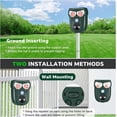 thumbnail image 3 of AMIAEDU Solar-Powered Animal Repeller, Outdoor Ultrasonic/LED Deer Repellent Device with Motion Detection for Lawns & Gardens, 33 ft Range, 3 of 7