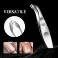 thumbnail image 4 of Homoyoyo Professional Cuticle Nippers Metal Cuticle Pusher Tool Silver 1Set, 4 of 8
