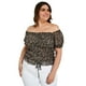 thumbnail image 1 of Blusa smock Zenobia Talla Extra 12120 Negro floreado, 1 of 6