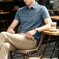 thumbnail image 4 of Qzwdhjm Men's Henley Shirts Collared Short Sleeve Golf Tees Classic Fit Button up Shirt with Pocket Big and Tall Tops for Going Out, 4 of 9