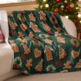 thumbnail image 6 of Christmas Throw Blanket - Soft and Warm Sherpa Christmas 3D Gingerbread Throw Blankets for Couch, Sofa, Bed, Decoration Gift 50"x60", 6 of 8