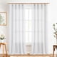thumbnail image 2 of Cortinas Jinchan de lino blanco semitransparente, 229 x 127 cm, 2 paneles, 2 of 9