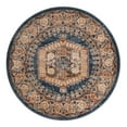 thumbnail image 3 of Unique Loom Utopia Collection Area Rug - Larissa (4' 1" Round Blue/Brown), 3 of 7