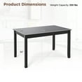thumbnail image 3 of Gymax 48'' Wooden Dining Table for 4 People w/ Rubber Wood Legs Rectangular Table, 3 of 10