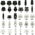 thumbnail image 4 of Ruiboury 100 Pieces Plastic Stopper Shoelace Sportswear Cord Lock Spring Bean Rope Lanyard Toggle for Drawstring Clothing White 15 2.65*1.45, 4 of 6