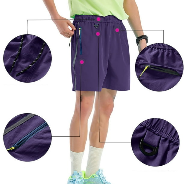 Ceisia Men's Slim Lightweight Quick-dry Gift Casual Shorts Breathable Contrast Zipper Pockets Multi-Color