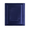 thumbnail image 5 of Ntbay 3 Pieces Silky Satin Twin Cooling Soft Bed Sheet Set, Includes 1 Flat Top Sheet, 1 Fitted Sheet with Deep Pocket, 1 Envelope Pillowcase, Navy Blue, 5 of 5