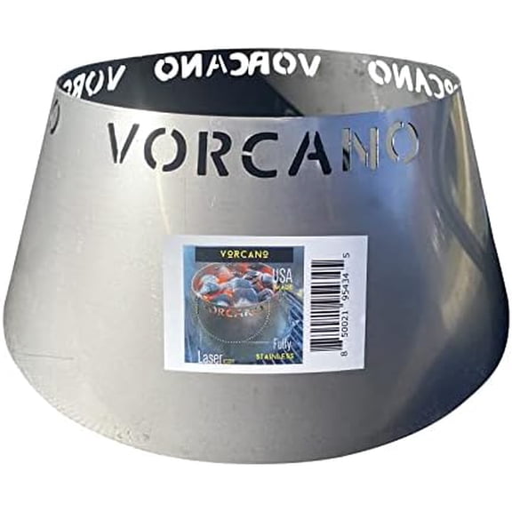 Vorcano BBQ  Stainless Steel Vortex Charcoal Grill Cone BBQ Accessory is Compatible with Weber Kettle, Big Green Egg, Kamado Joe
