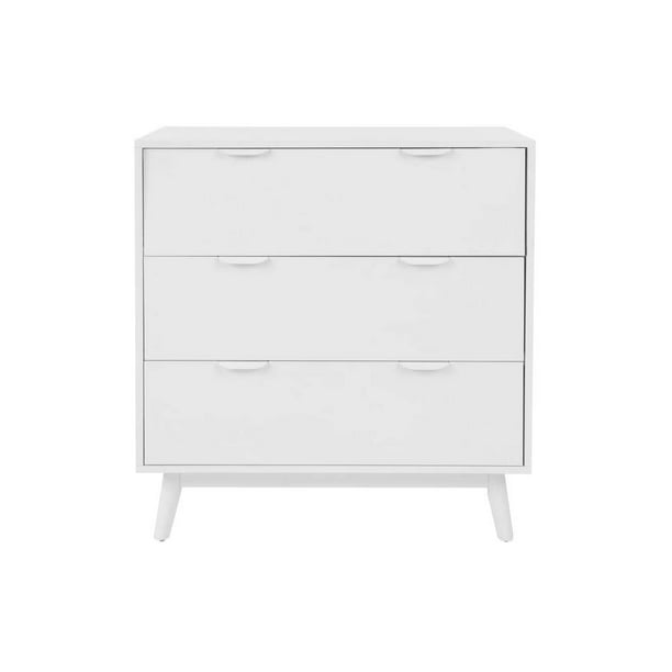 Amerlin White Wood 3 Drawer Chest Of Drawers 31 5 In W X 32 68 H Com Amerlin White Wood 3 Drawer Chest Of, Amerlin White Wood Vanity Desk