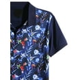 thumbnail image 5 of Ma Croix Mens Short Sleeve Pattern Printed Slim Polo Shirt, 5 of 7