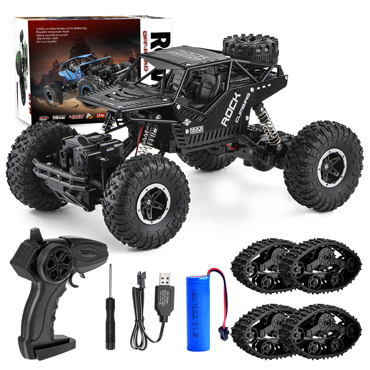 Electronic Remote Control Military Truck 1:10 Jeep Buggy 4WD Off-Road With Tent 