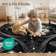 thumbnail image 4 of ODIKA 9'x12' Washable Area Rug Death Academic Moth Witchy Astral Scrollwork Academia Gothic for Master Suite, California King, Under Bed, Non-Shedding, Easy Care, 4 of 7