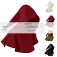 thumbnail image 3 of LEKWK Medieval Hooded Cowl Cape Short Gothic Wizard Cloak Accessories Set Classic Halloween Cosplay Costume Themed Party Festival Dress Up, 3 of 5