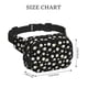 thumbnail image 4 of Fotbe Daisies Flowers Cangurera Cuadrada con Estampado de Doble Capa, Bolsa de Cintura Ajustable Mini para Hombres y Mujeres, 4 of 9