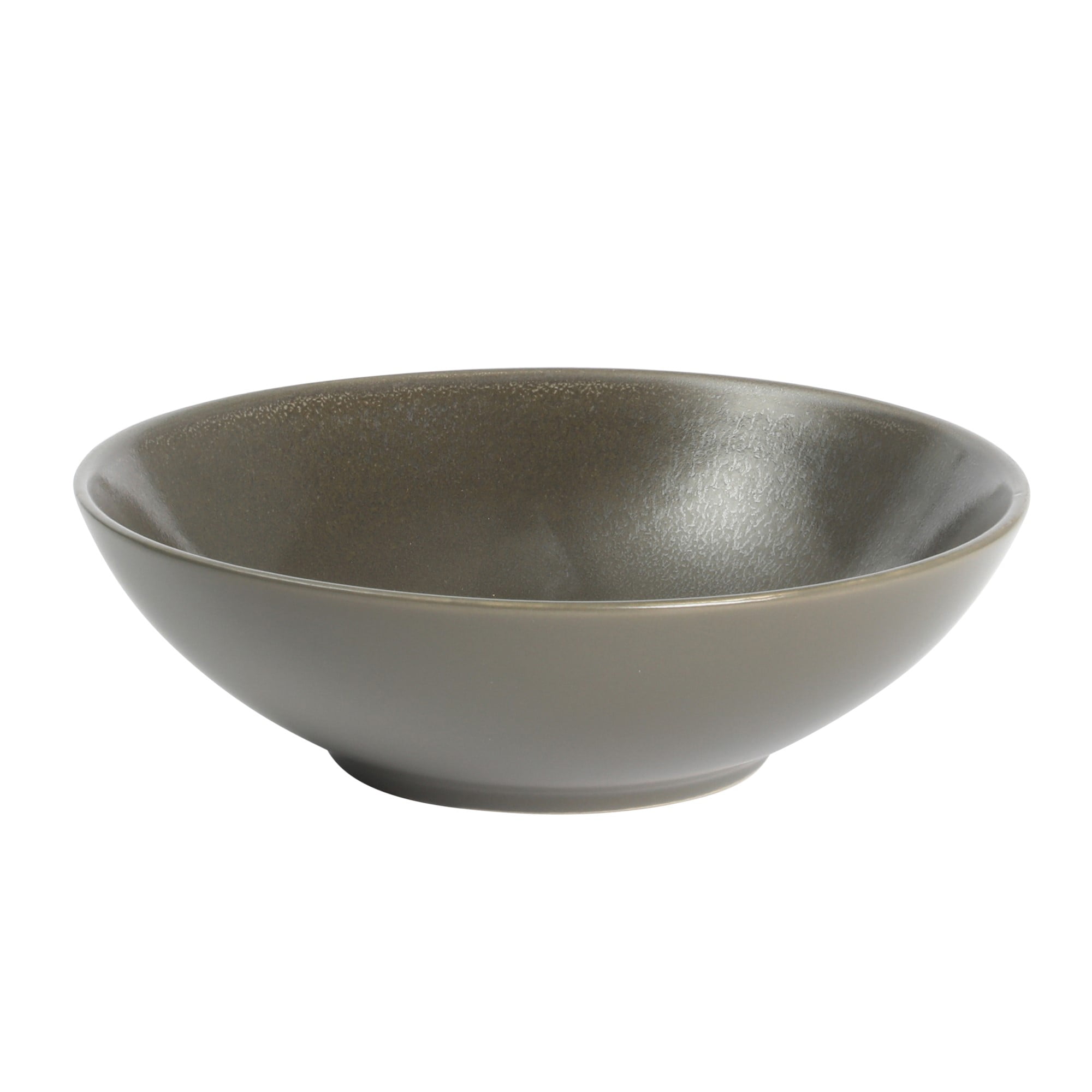 Gibson Elite 12 Piece Lakecrest Plates and Bowls Reactive Glaze Round Dishes Stoneware Ceramic Dinnerware Set - Dark Green