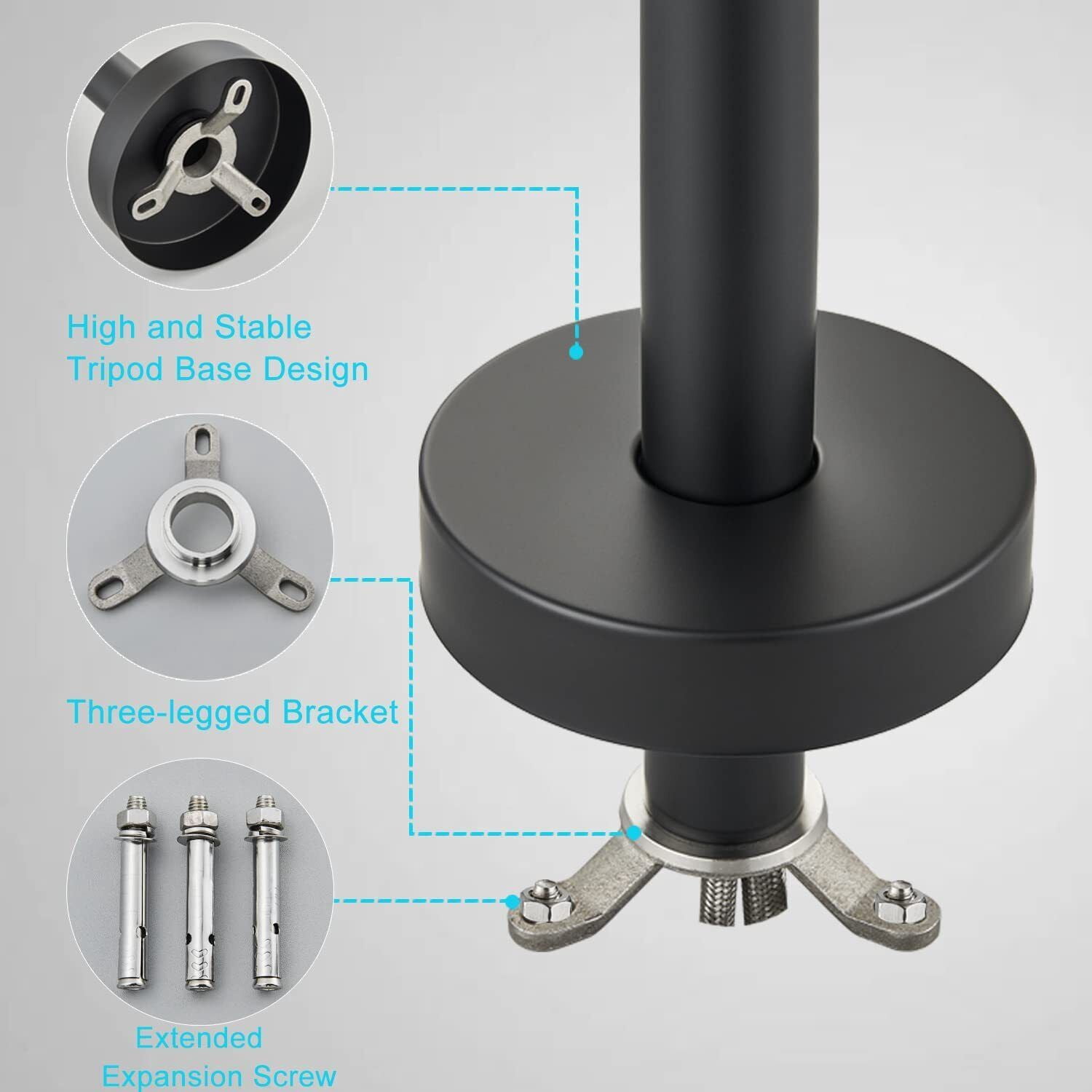Black Floor Mount Freestanding Bathtub Shower Faucet Waterfall Tub Filler Mixer Mixer