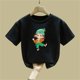thumbnail image 5 of Blusas y camisas de manga corta con cuello redondo para niños Camiseta de verano de manga corta estampada para niñas Jersey elegante de cuello redondo para niñas Top de algodón para niños, 5 of 6