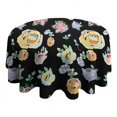 thumbnail image 4 of Pioneer Flower Floral Print Pattern Round Tablecloth 60"x60",Wrinkle Wipeable Table Cloth for Kitchen Dining Room Picnic Patio Party, 4 of 6