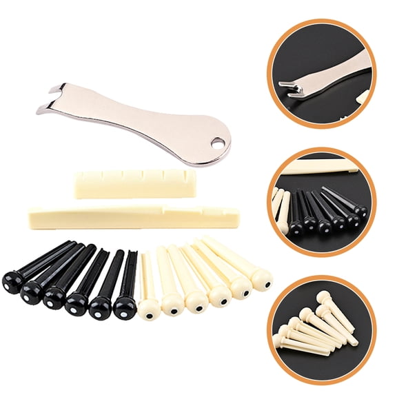 ROSENICE 1 Set Compact Guitar Bridge Pin Puller for Acoustic Guitars Assorted Color Plastic and Metal
