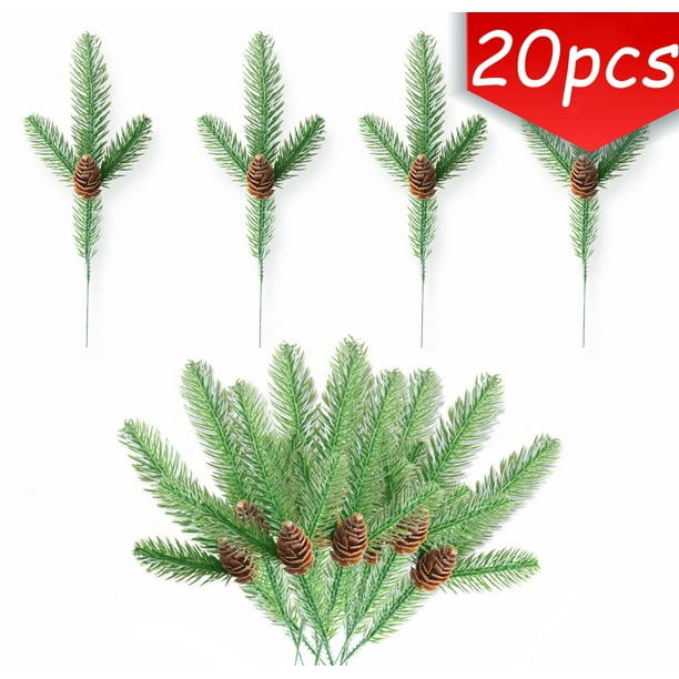 Christmas Greenery Pine Garland Picks Floral with Pinecone Fake