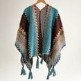 thumbnail image 2 of Women's Thickened Knit Scarf with Tassel Detail Retro Split Winter Shawl, 2 of 4