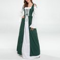 thumbnail image 2 of Vestido elegante estilo renacentista Medieval con cuello oblicuo para mujer ropa de fiesta Vintage, 2 of 8
