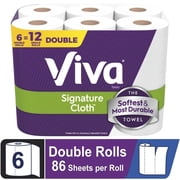 (1 pack) Viva Signature Cloth Paper Towels, 6 Double Rolls, 86 Sheets per Roll