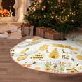 thumbnail image 5 of Rateoe Farm Bee Cute Honey Pattern Christmas Tree Skirt with Ties , Christmas Tree Decorations, Farmhouse Christmas Decor Xmas Holiday Decorations-, 5 of 6