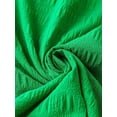 thumbnail image 6 of Green Solid Smocked Flutter Sleeve A-Line Dress For Women, 6 of 6