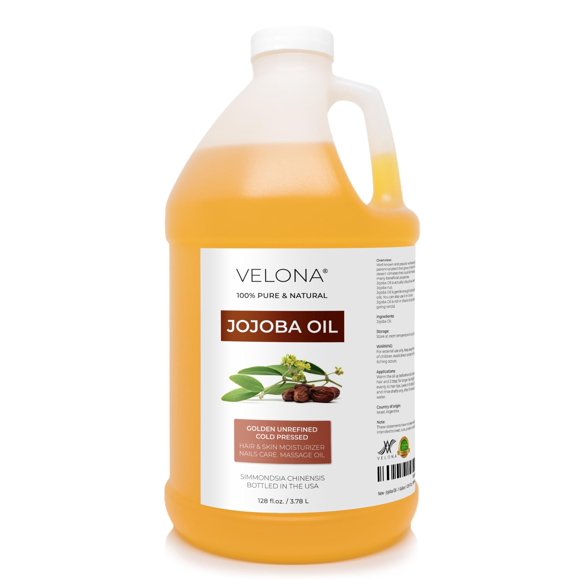 Aceite de jojoba Velona 100% puro y natural, 1 galón (3,78 L)