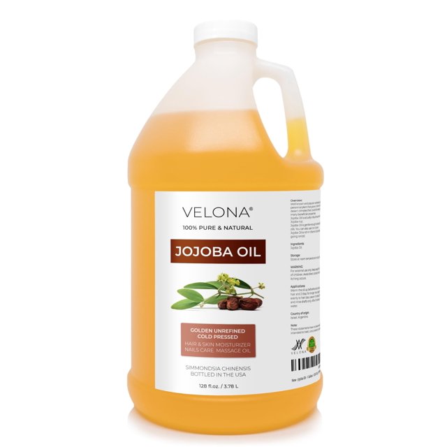 Aceite de jojoba Velona 100% puro y natural, 1 galón (3,78 L)