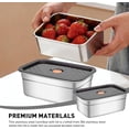thumbnail image 4 of 1.5L Replaceable Container for Heated Lunch Box Stainless Steel 304 SS Food Containers Accessories with Lids Food Storage Bento Box for Snacks, Sandwiches, Fruits, Vegetables, 4 of 5