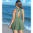 thumbnail image 5 of Plus Size Tummy Control Swimwear Oversized Vintage Classic Bathing Suit Woman Breathable Swim Suits Green L, 5 of 7