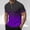 Purple, variant on BVnarty Men Summer Gradient Fashion Short Sleeve Button Crew Neck T-Shirt Loose Casual Trendy Summer Streetwear Tops Green XXXL