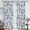 White, variant on Vintage Blue Blackout Curtain Set of 2 Panels Retro Floral Print Thermal Insulated Window Drapes for Living Room,42x63 inch