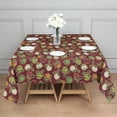thumbnail image 3 of Red Christmas Ornament Pattern Square Tablecloth,Waterproof Square Table Cover,Wipeable Spillproof Washable Table Cover for Home Kitchen Party Decor 42"X42"(107x107cm), 3 of 6