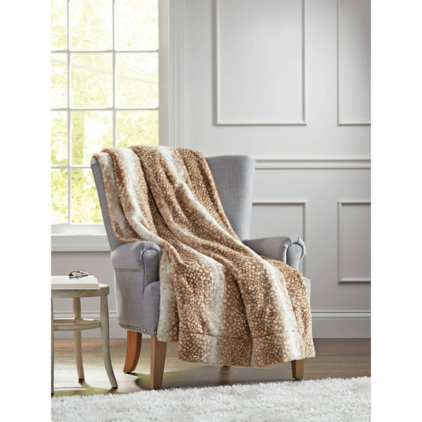 Better Homes & Gardens Faux Fur Throw, 1 Each - Walmart.com - Walmart.com
