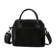 thumbnail image 2 of Lunch Bag for Women & Men, Insulated Lunch Box with Shoulder Strap Reusable Leakproof Lunch Tote Purse, Portable Thermal Cooler Bag for Work Picnic, Corduroy Pattern, 2 of 6