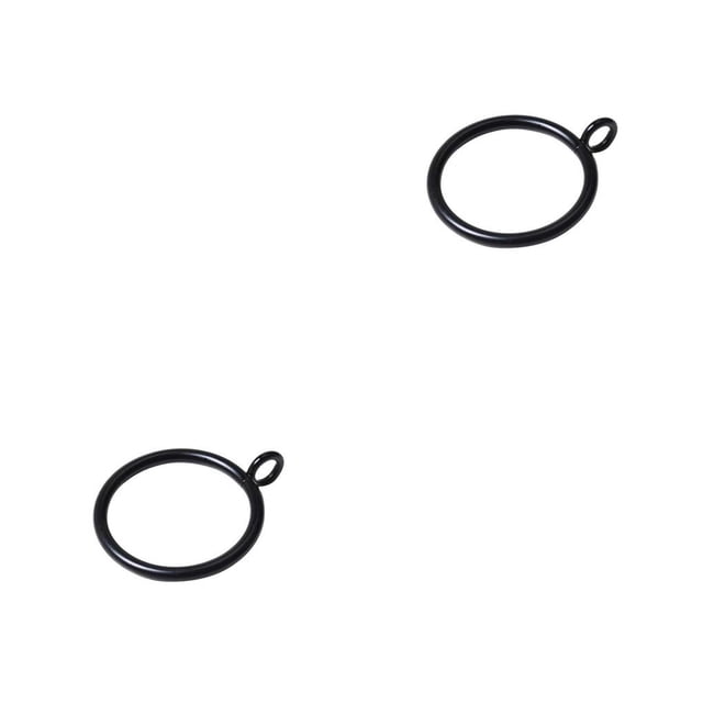 Inteprter Gancho para cortina de 10 piezas, anillo colgante para cortinas de ducha, colgador resistente para el hogar, dormitorio, sala de estar, Negro 2piezas