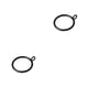 thumbnail image 1 of Inteprter Gancho para cortina de 10 piezas, anillo colgante para cortinas de ducha, colgador resistente para el hogar, dormitorio, sala de estar, Negro 2piezas, 1 of 6