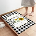 thumbnail image 4 of Indoor Door Mat Non Slip Bathroom Mat, 20x31.5,Sunflower Black and White Buffalo Check Machine for Entryway, 4 of 7