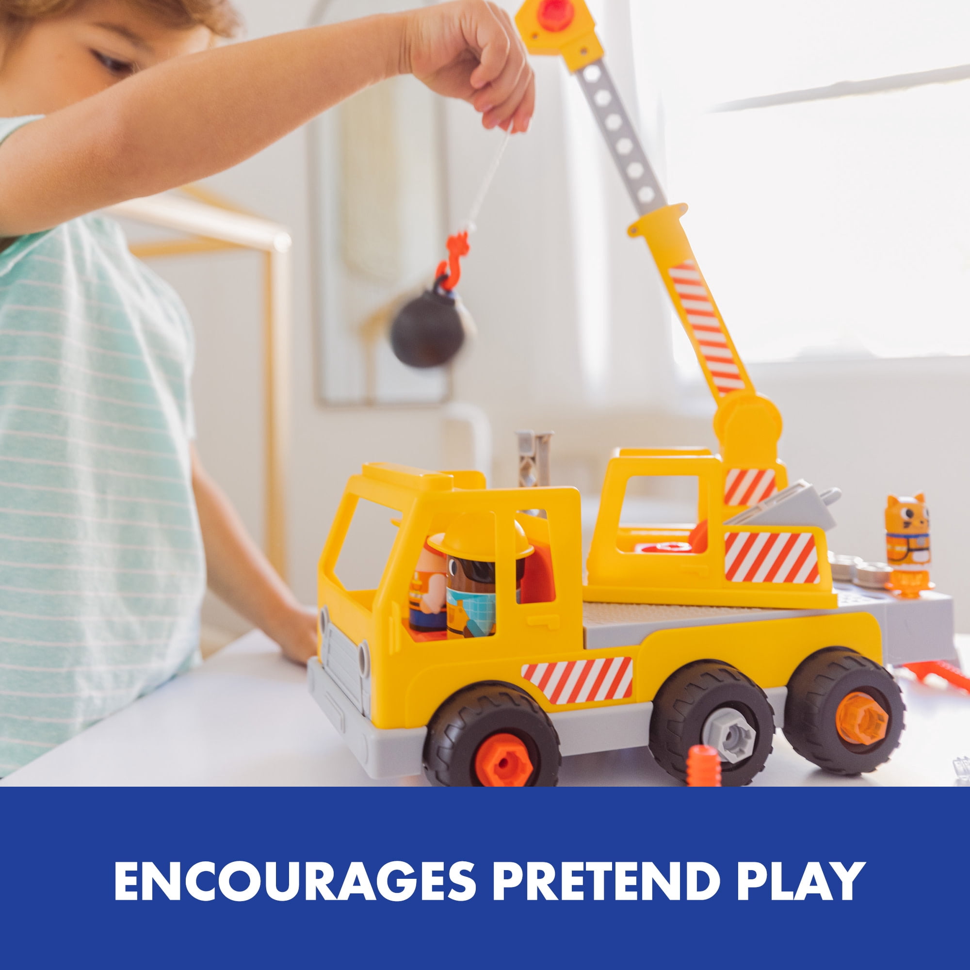 Educational Insights Design and Drill Bolt Buddies Crane, STEM Toy, Ages 3+